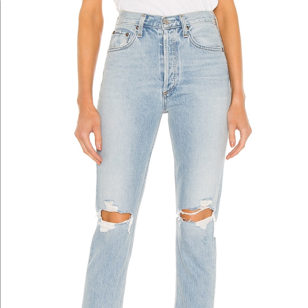 Agolde Jeans Riley High Rise Straight Crop